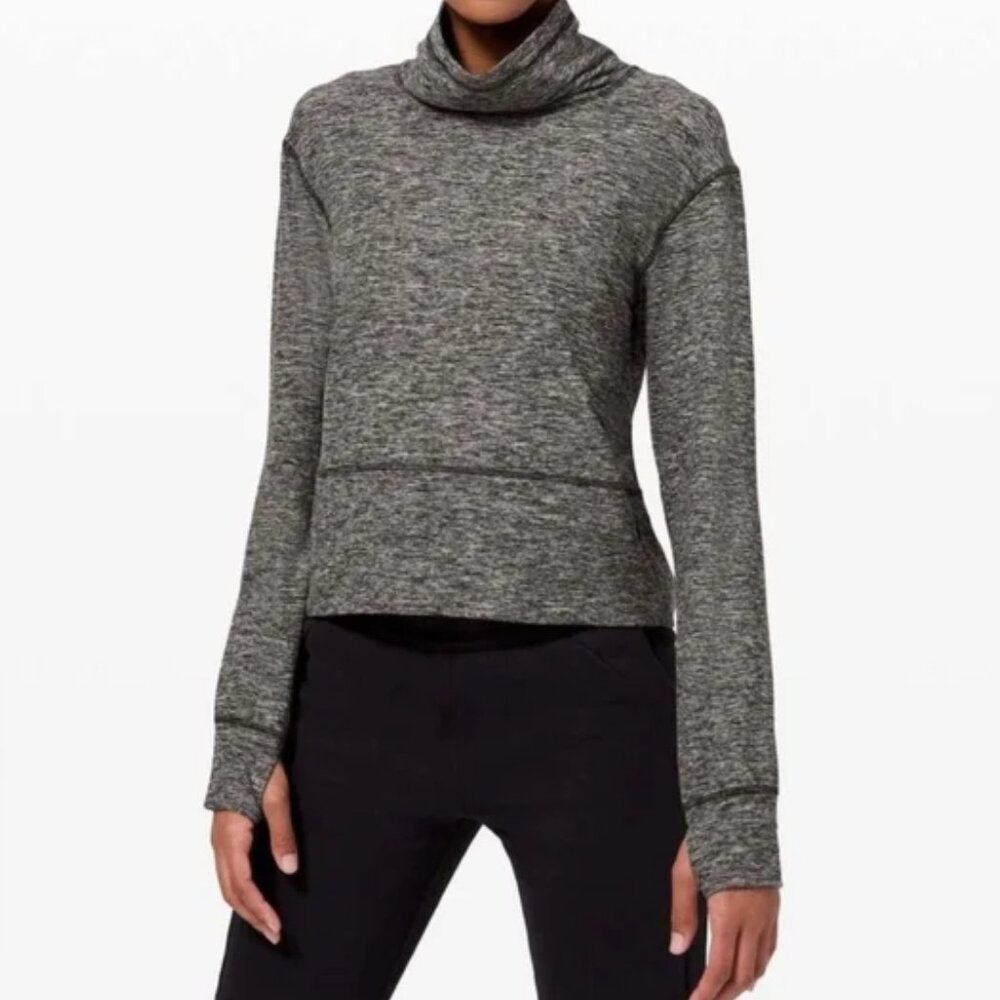 Lululemon Heathered Black Ready to Rulu Fleece Pullover 2